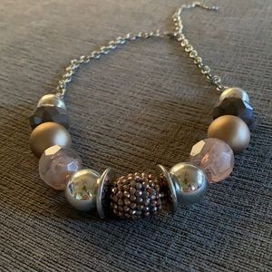 Bronze tones bauble necklace